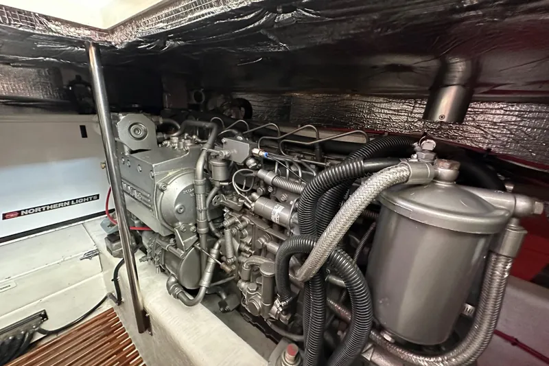 Slide: The Image of Engine room of 2004 Bruckmann Bluestar 38 with Northern Lights generator. - 49