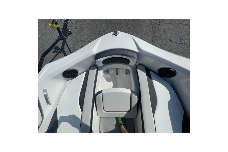 Slide: The Image of 2026 Yamaha Boats AR195 interior with sleek seating and modern design. - 11