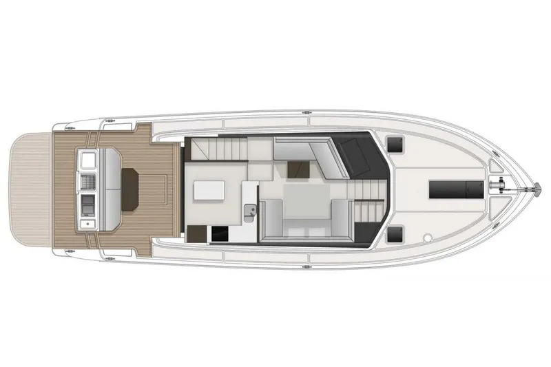 Slide: The Image of Manufacturer Provided Image: Top view layout of 2026 Maritimo M50 yacht interior design. - 11