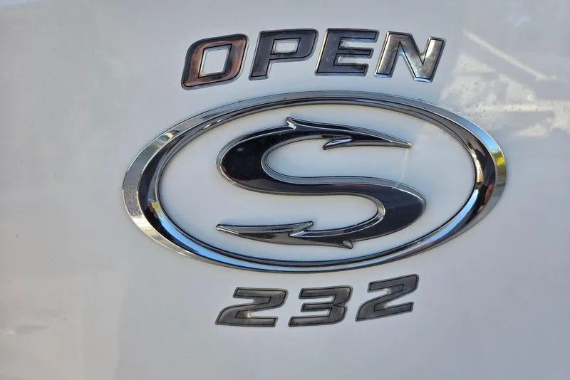 Slide: The Image of 2023 Sportsman Open 232 Center Console logo on white background. - 26