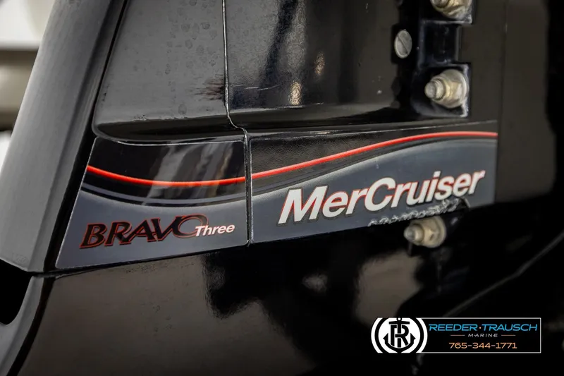 Slide: The Image of Close-up of 2022 Crownline 265 SS MerCruiser Bravo Three engine detail. - 71
