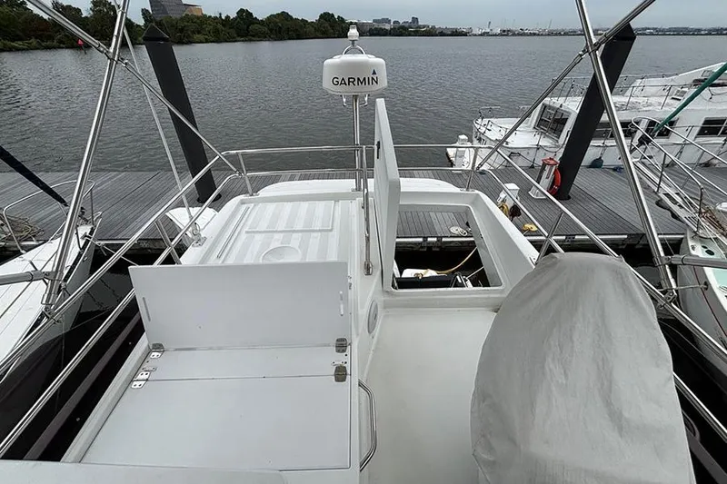 Slide: The Image of Control panel of 2022 Jeanneau NC Weekender 1095 Fly boat with steering wheel. - 28