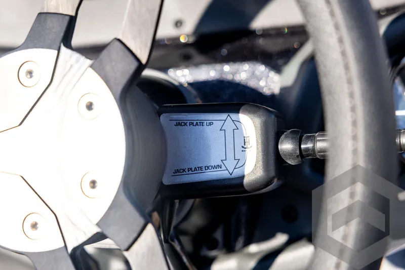 Slide: The Image of Steering wheel of 2026 Skeeter ZXE20 with jack plate control. - 63