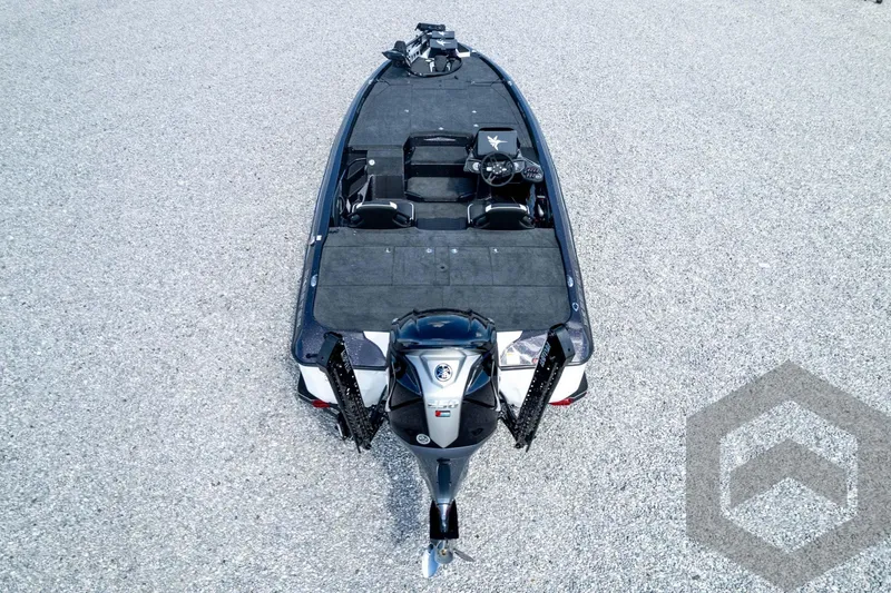 Slide: The Image of Aerial view of 2026 Skeeter ZXE20 boat on gravel surface. - 79