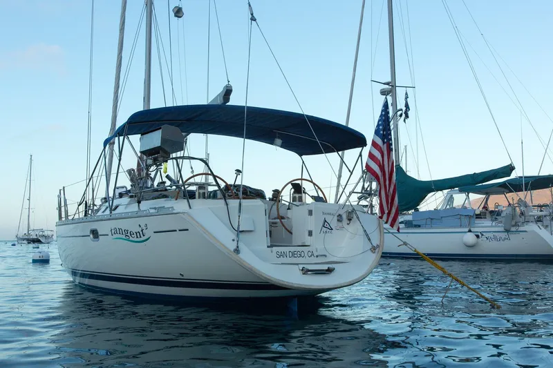 Slide: The Image of Jeanneau Sun Odyssey 45.2 sailboat, 2002 model, docked in San Diego harbor. - 3