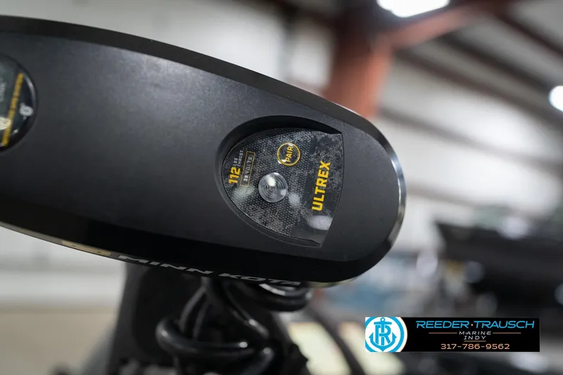 Slide: The Image of Close-up of Minn Kota Ultrex trolling motor on 2020 Lund 1875 Pro-V Bass boat. - 50