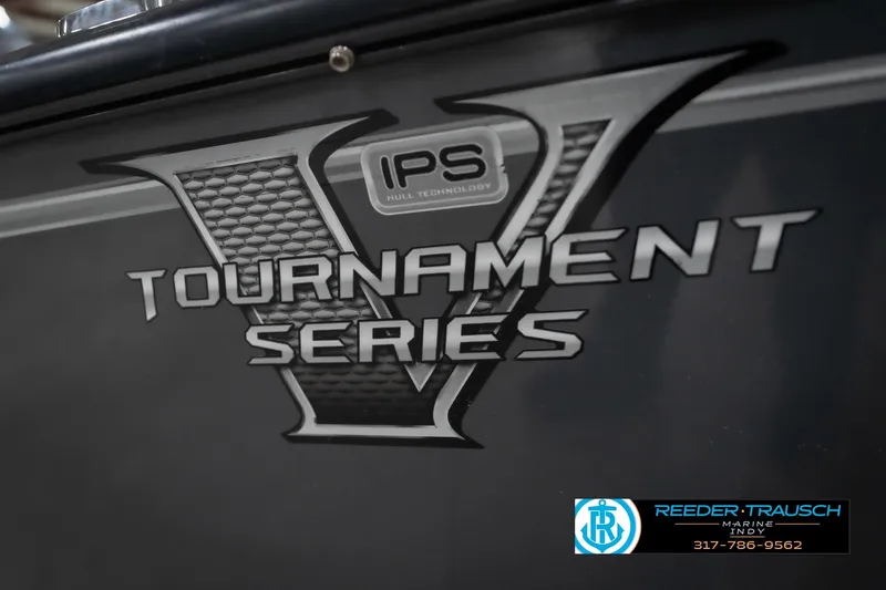 Slide: The Image of 2020 Lund 1875 Pro-V Bass Tournament Series boat with IPS hull technology logo. - 53
