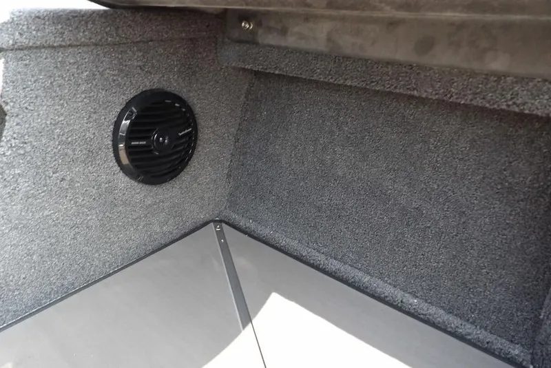 Slide: The Image of Interior of 2026 Lund 2075 Pro-V Bass XS boat with speaker detail. - 30