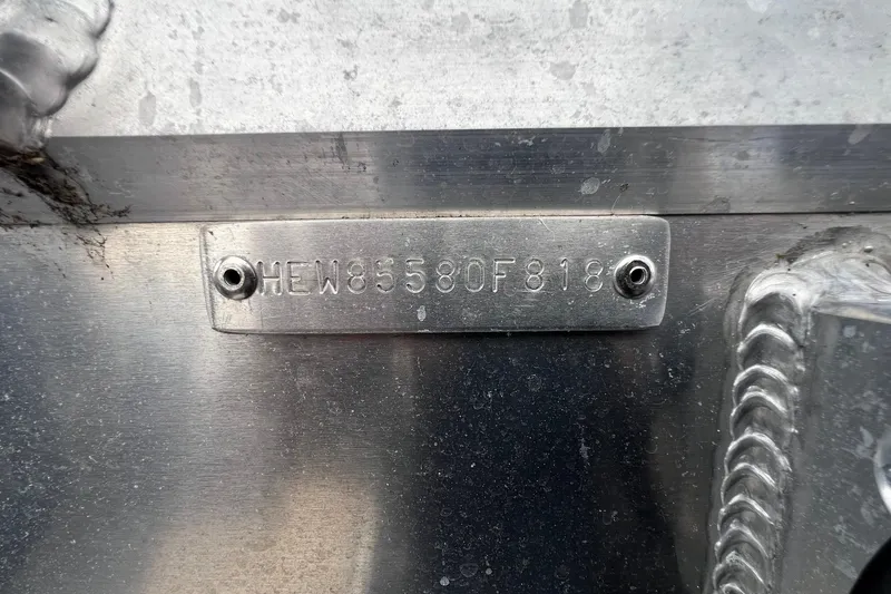 Slide: The Image of Hewescraft 220 Ocean Pro ET HT 2018 hull identification number plate. - 18