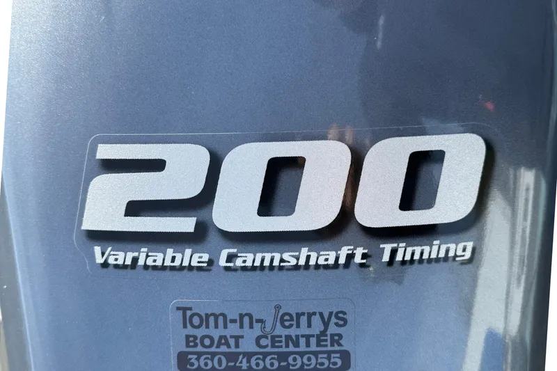Slide: The Image of Close-up of 200 Variable Camshaft Timing label on 2023 Hewescraft 210 Sea Runner ET HT. - 11