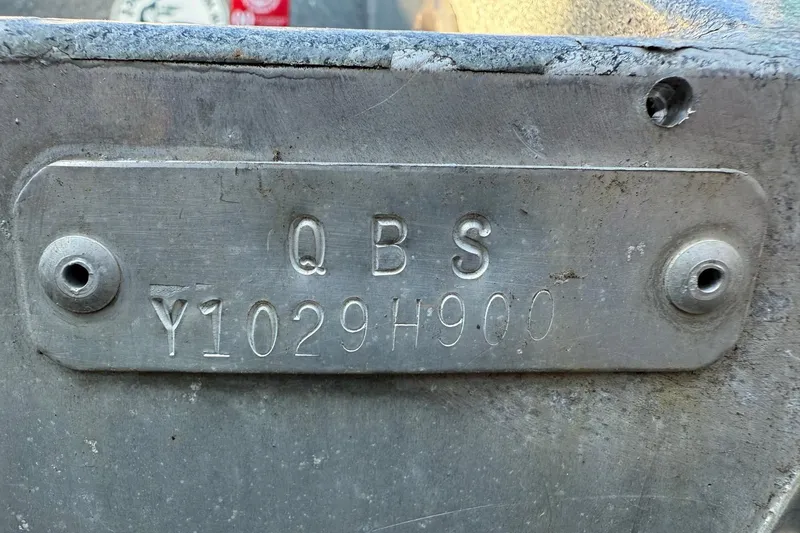 Slide: The Image of Metal identification plate on Harbor Craft Nahanni 1925 SK, year 2000, with engraved serial number. - 13