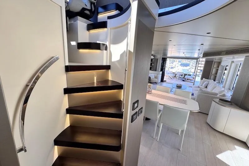 Slide: The Image of Luxurious bathroom interior of 2026 Azimut Grande Magellano 25 Metri yacht. - 26