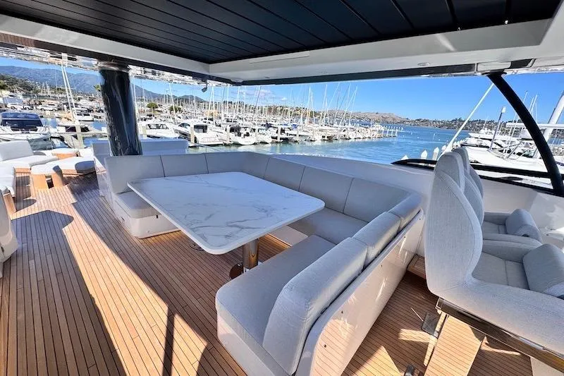 Slide: The Image of Helm of 2026 Azimut Grande Magellano 25 Metri yacht with modern navigation displays. - 36