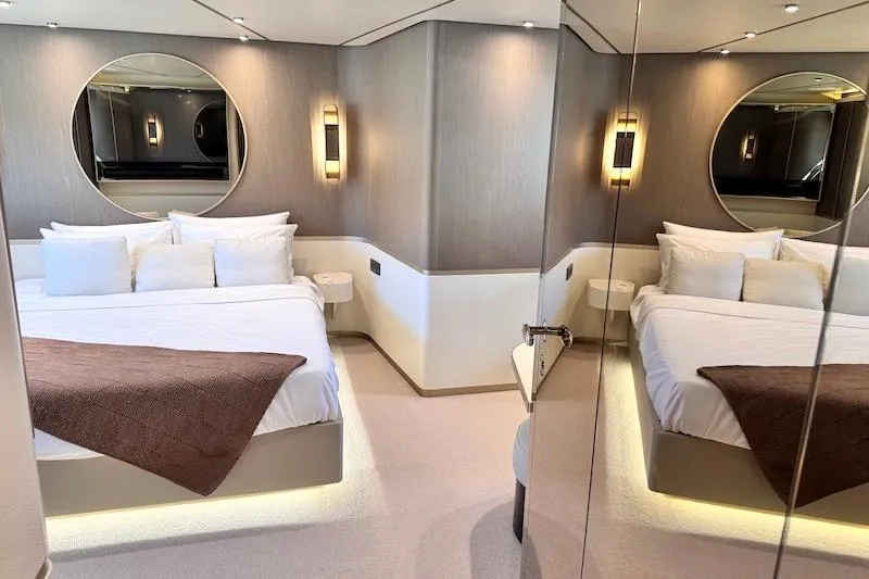 Slide: The Image of Luxurious bathroom in 2026 Azimut Grande Magellano 25 Metri yacht with modern fixtures. - 62