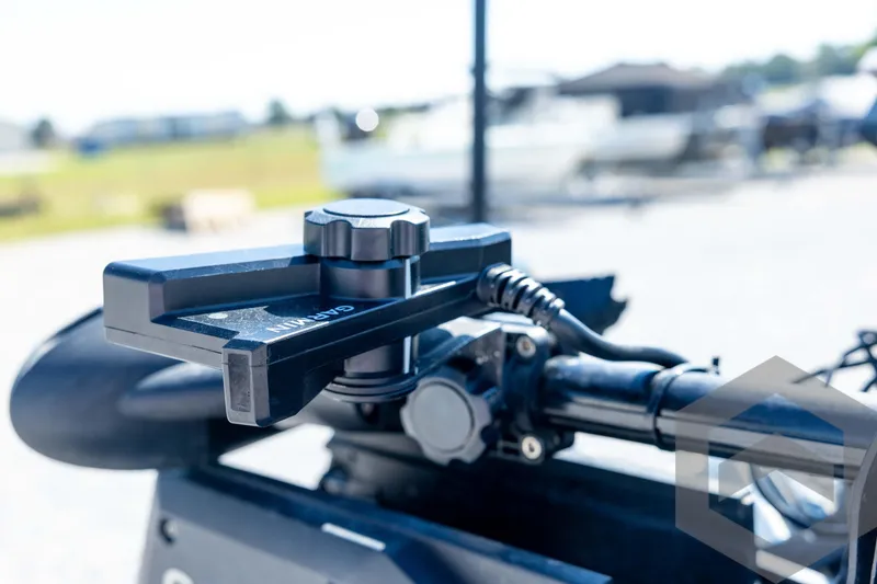 Slide: The Image of 2023 Caymas CX19 boat interior with dual seats and modern dashboard design. - 40