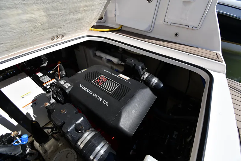 Slide: The Image of Engine compartment of 2005 Regal 3060 Window Express with Volvo Penta engine. - 47
