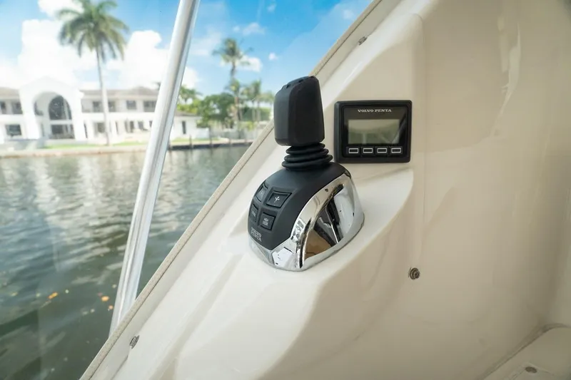 Slide: The Image of Control panel of 2018 Riviera 43 Open Flybridge with Volvo Penta joystick. - 5