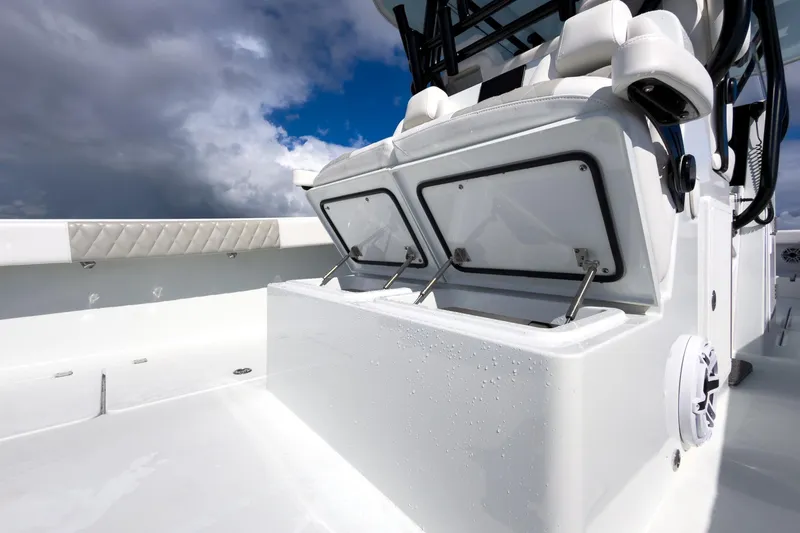 Slide: The Image of Freeman 34 Electric Bill - Cockpit Storage - 14