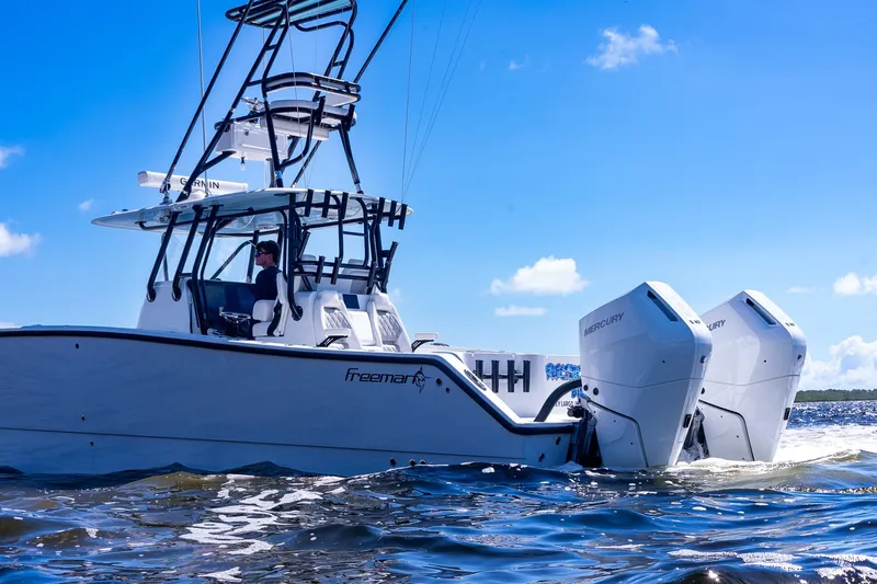 Slide: The Image of Freeman 34 Electric Bill - Port Profile with Engines - 7