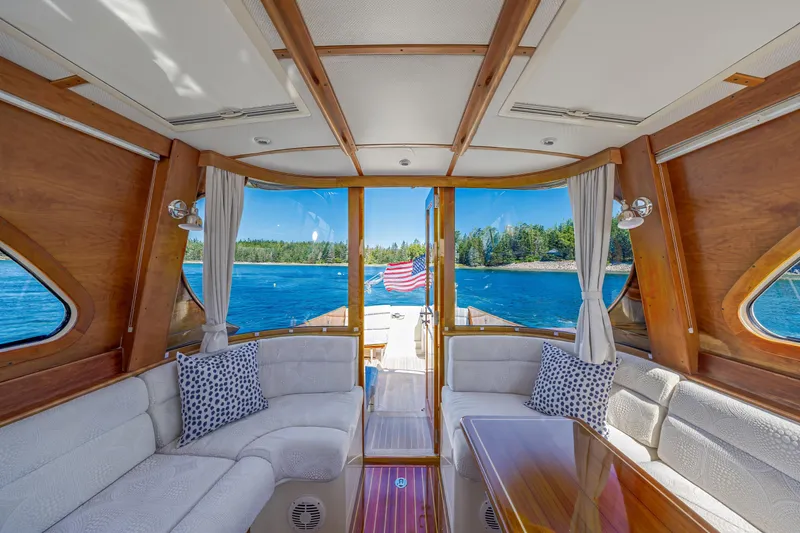 Slide: The Image of Interior of 2009 Hinckley Talaria 44 MY yacht with scenic ocean view. - 31