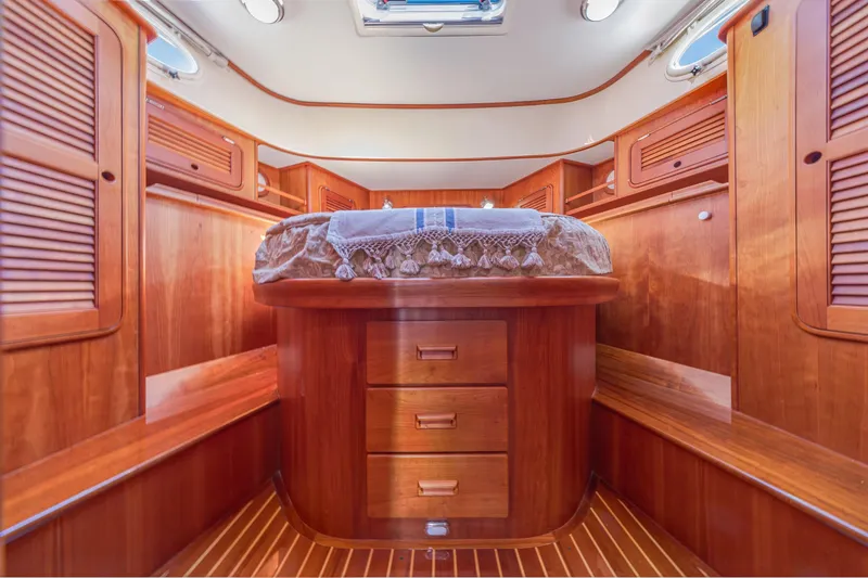 Slide: The Image of Luxurious wooden interior of 2009 Hinckley Talaria 44 MY yacht cabin. - 59