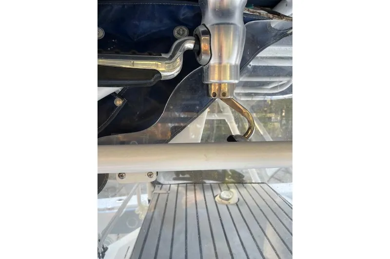 Slide: The Image of Close-up of 2006 Fountain 38 Tournament Edition boat hardware and fittings. - 6