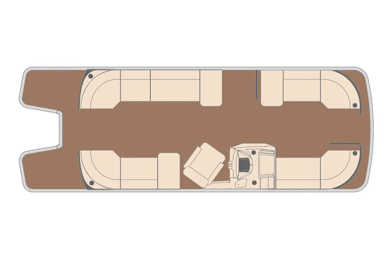 Slide: The Image of Manufacturer Provided Image: 2019 Barletta E22Q SS pontoon boat floor plan. - 8