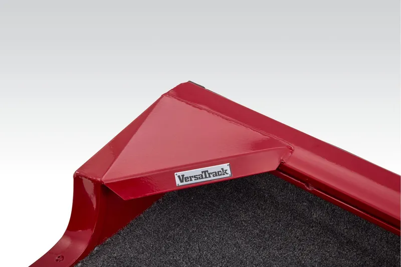 Slide: The Image of Manufacturer Provided Image: Red corner detail of 2026 Tracker Super Guide V-16 SC with VersaTrack label. - 30