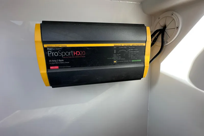Slide: The Image of ProMariner ProSportHD20 marine battery charger in 2026 Parker 227 Explorer boat. - 14