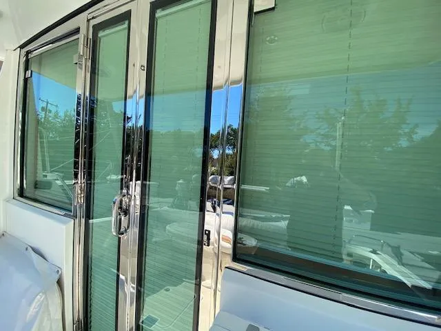 Slide: The Image of Sliding glass doors on a 2015 Sabre 42 Salon Express yacht. - 7