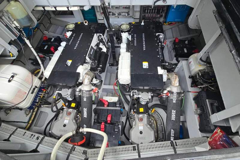 Slide: The Image of Engine room of 2022 Vanquish VQ45 yacht with Volvo Penta engines. - 12
