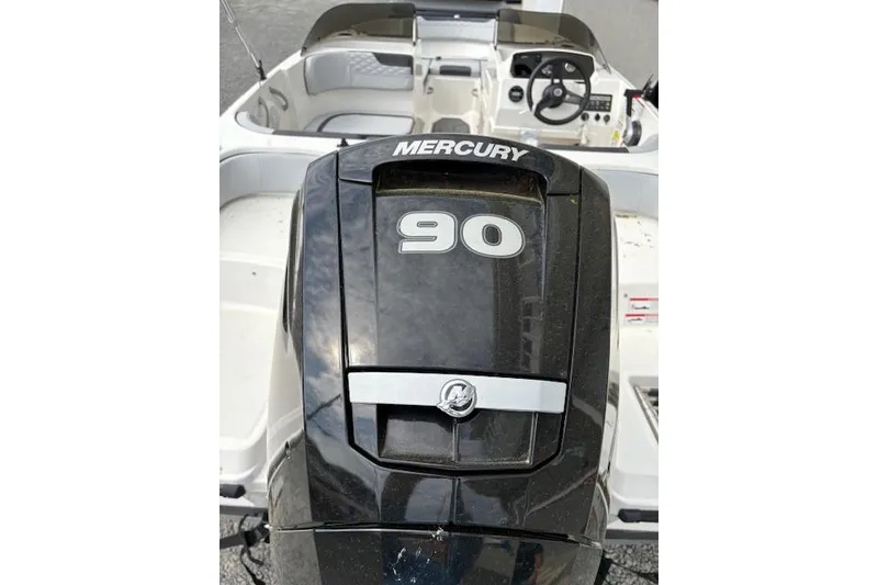 Slide: The Image of 2022 Bayliner Element M17 with Mercury 90 engine, interior view. - 5