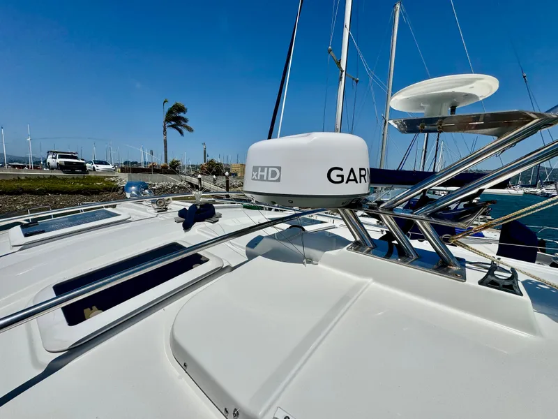 Slide: The Image of 2015 Cutwater C26 boat with Garmin xHD radar, docked in a marina. - 8