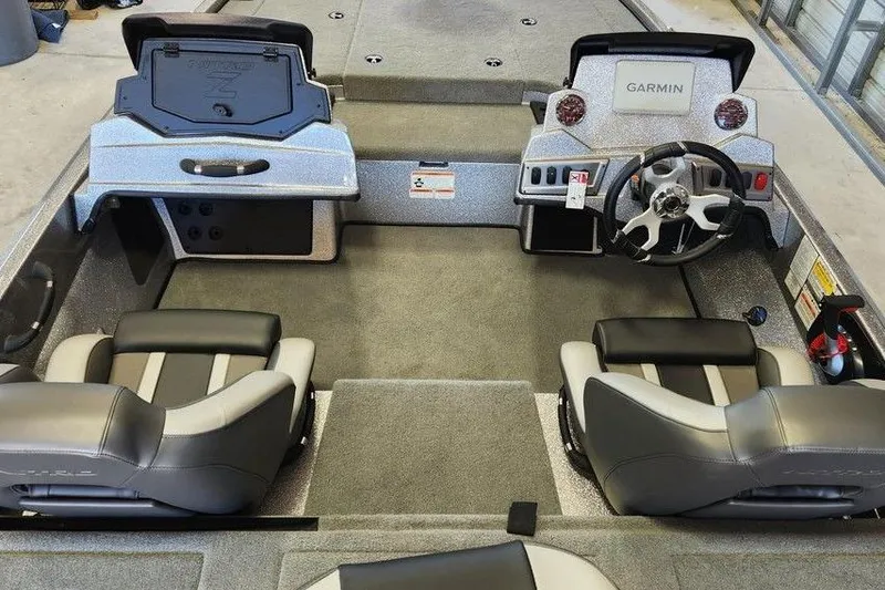 Slide: The Image of Interior of 2026 Nitro Z18 Pro boat with Garmin navigation system and dual seating. - 10