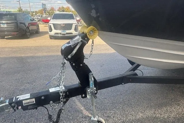 Slide: The Image of Yamaha AR210 boat trailer hitch, 2020 model, parked in a lot with cars. - 14