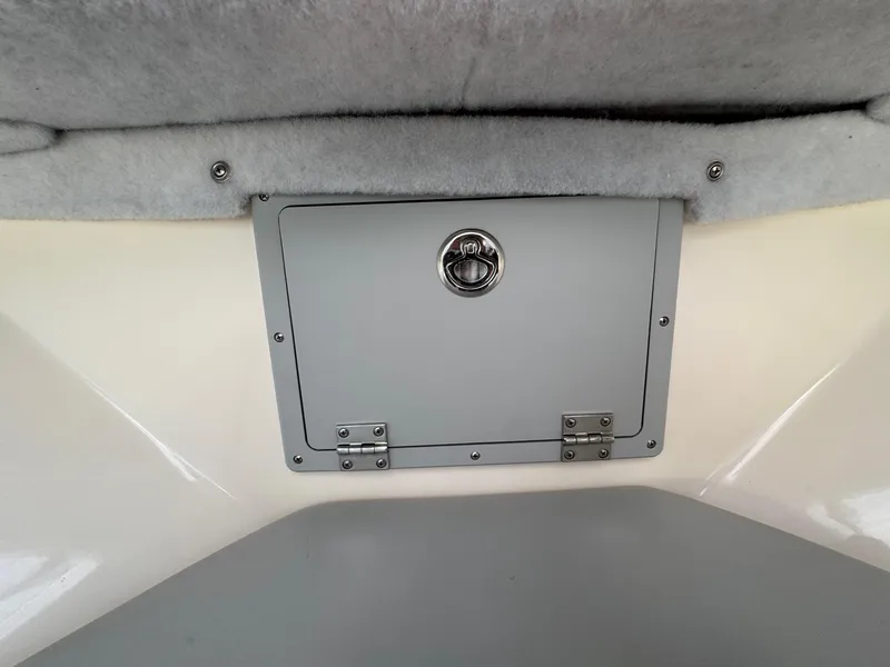 Slide: The Image of Control panel of 2023 Defiance Admiral 220 EX boat with throttle lever. - 46