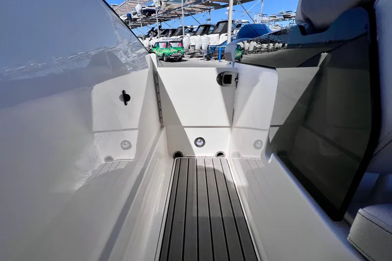 Slide: The Image of 2024 Sea Ray SLX 260 Outboard interior with sleek design and modern features. - 22