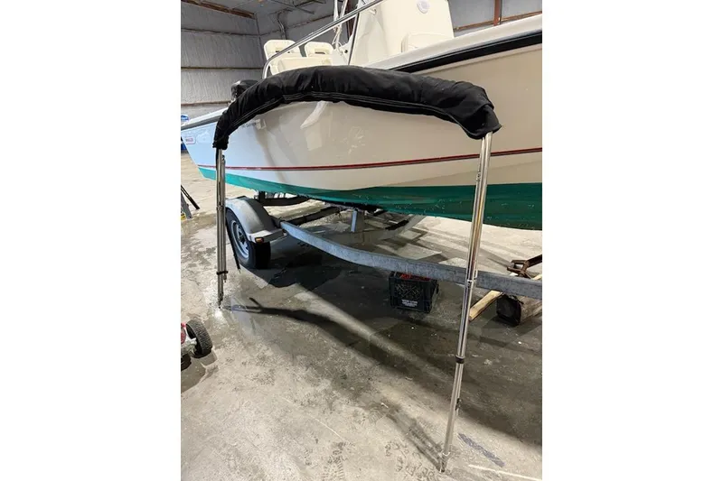 Slide: The Image of 2008 Boston Whaler 190 Outrage boat seat with water view. - 14