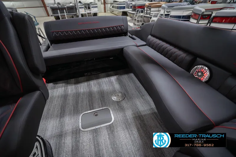 Slide: The Image of Interior of 2026 Bennington 25 RSB boat with luxurious seating and modern design. - 30