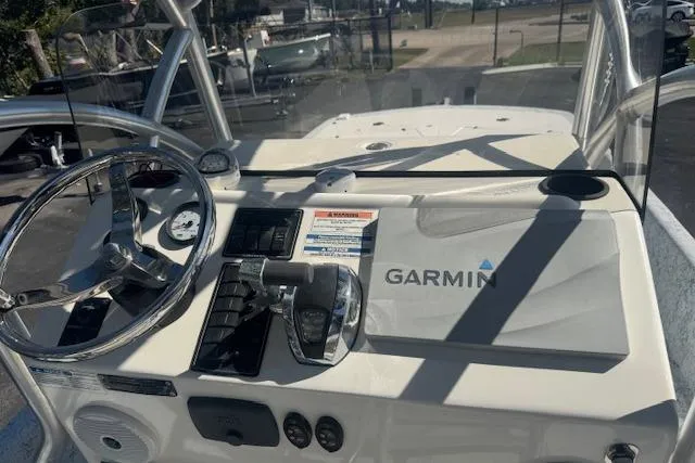 Slide: The Image of 2016 Dargel Kat 250 HDX boat dashboard with Garmin navigation system. - 9