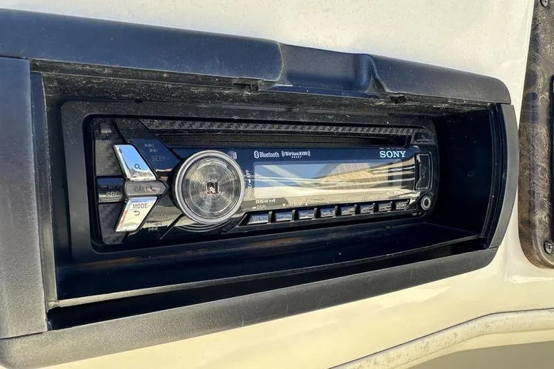 Slide: The Image of Sony car stereo with Bluetooth in a 1997 Harris 240 vehicle dashboard. - 20