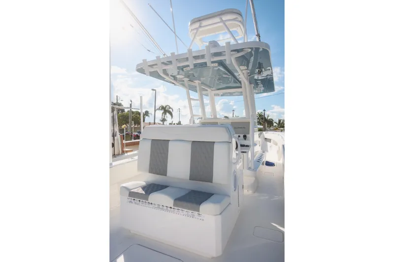 Slide: The Image of 2023 Invincible 36 Open Fisherman boat navigating ocean waves. - 4