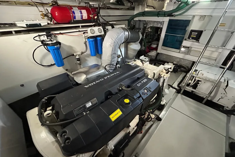 Slide: The Image of Engine room of 2017 Sunseeker Manhattan 52 yacht with Volvo Penta engine. - 25