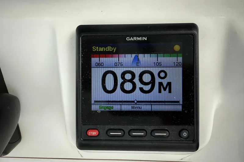 Slide: The Image of Garmin navigation display on 2022 Sea Fox 288 Commander, showing 089° heading. - 11