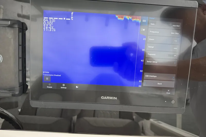 Slide: The Image of Garmin sonar display on 2022 Sea Fox 288 Commander boat dashboard. - 8