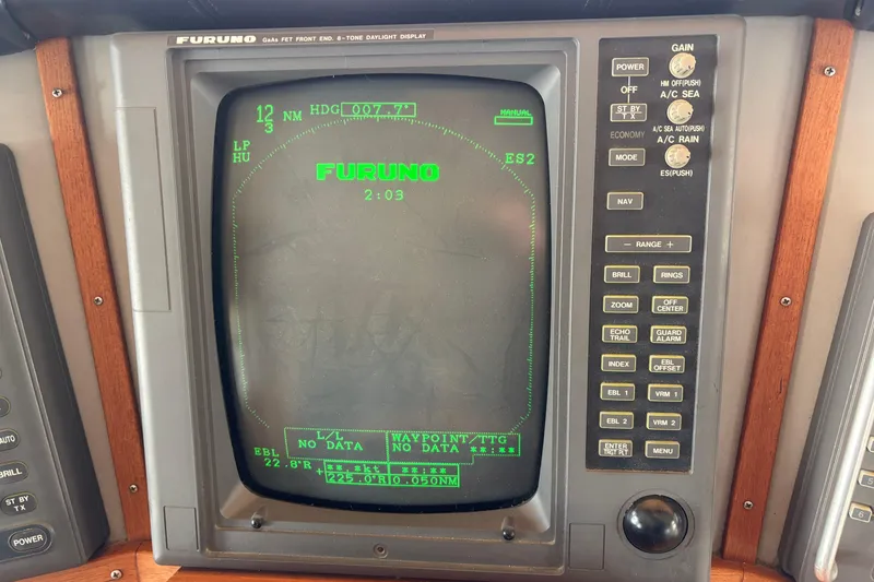 Slide: The Image of Furuno NAVnet marine GPS display on 1998 Grand Banks 52 Europa yacht. - 40