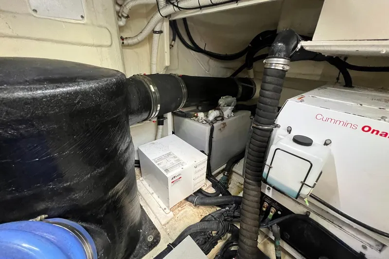 Slide: The Image of Luxurious interior of 2019 Sea Ray L550 yacht with modern seating and sleek design. - 44