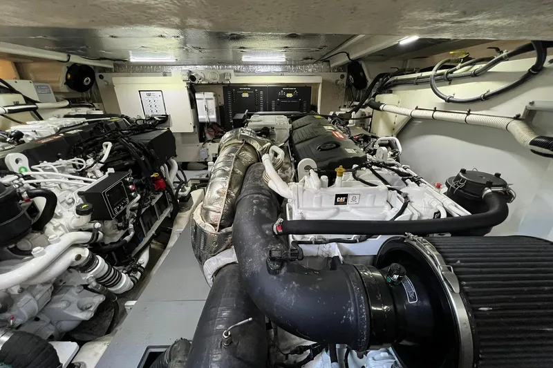 Slide: The Image of Luxurious 2019 Sea Ray L550 yacht kitchen with modern appliances and sleek design. - 46