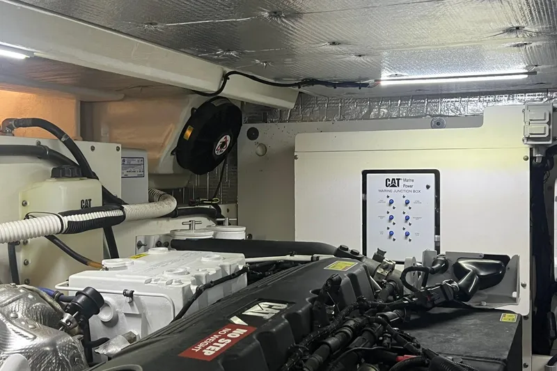 Slide: The Image of Luxurious interior of 2019 Sea Ray L550 yacht with plush seating and modern design. - 51