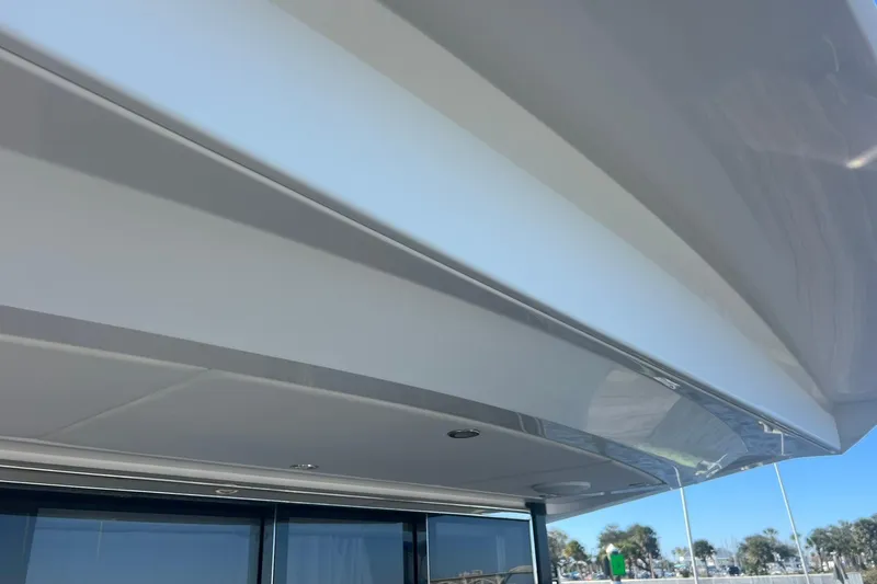 Slide: The Image of Engine room of 2019 Sea Ray L550 yacht with mechanical equipment and systems. - 89